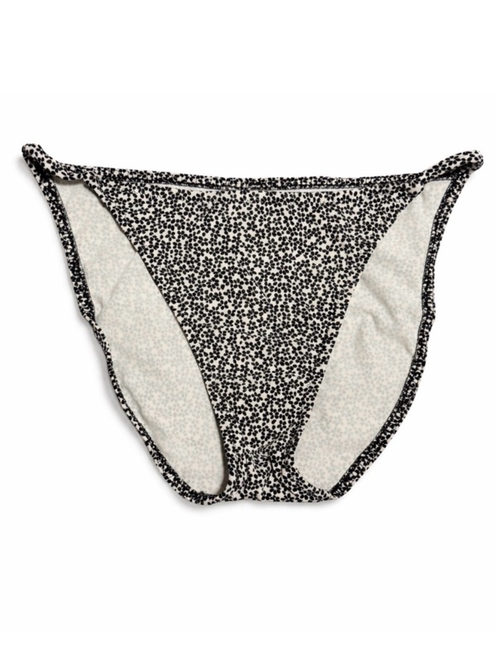 J.Crew Black & White Floral Daisy Bikini Bottoms Size M